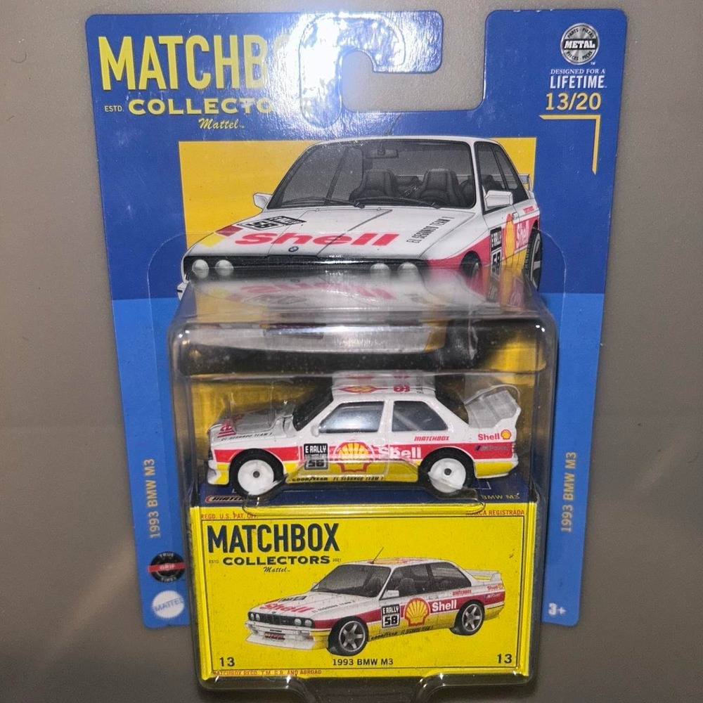 Matchbox 1993 BMW M3 Shell Gas Oil Livery Moving Parts Diecast